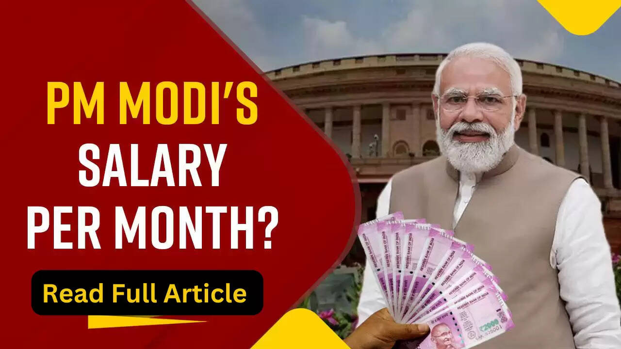 What is the monthly income of Narendra Modi?